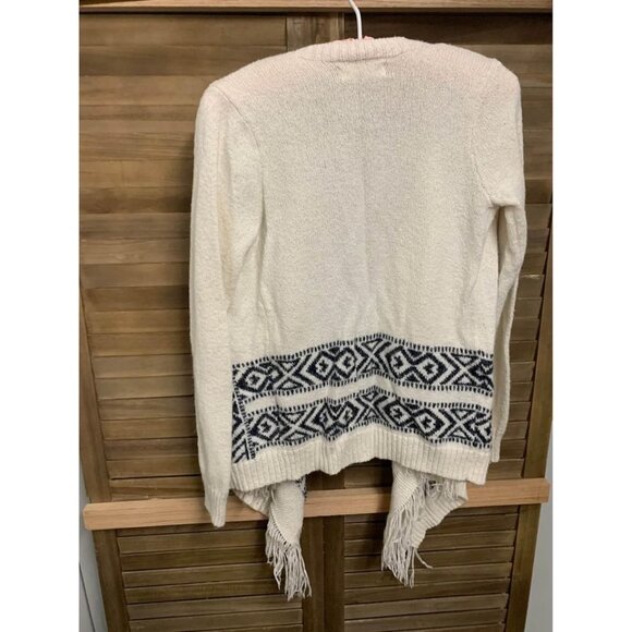 Hollister Tribal Pattern Knit Cardigan With Fringe Size Small - Picture 3 of 5
